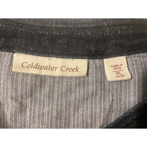 Coldwater Creek Women's Size Petite Large 14-16 Stretch Denim Jacket Blue - Picture 4 of 8